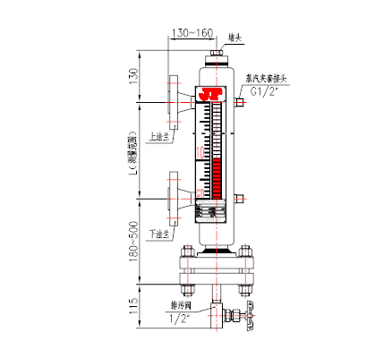 液态硫磺专用型磁浮子液位计